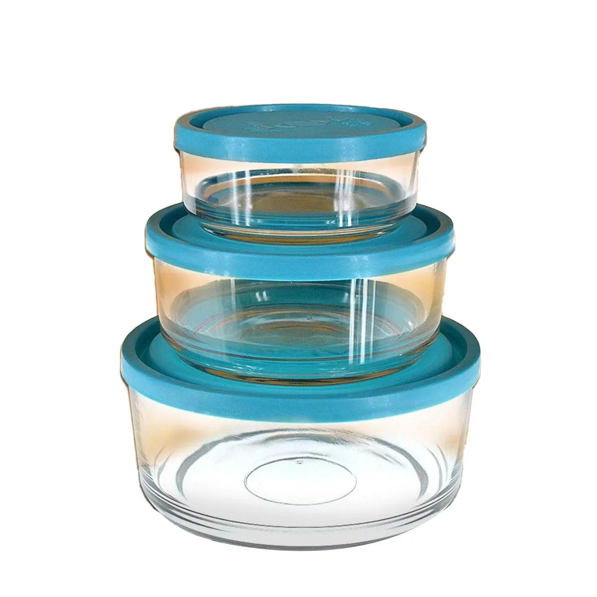Set of 3 Air Tight Glass Food Storage Containers