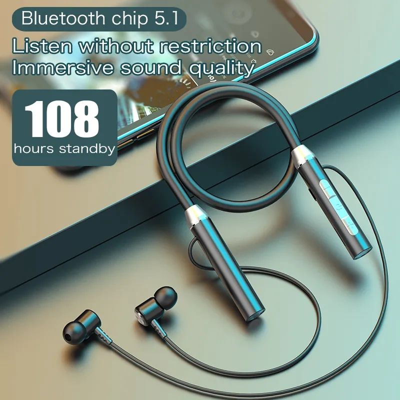 Wireless Headphones Phone Bluetooth 5.0 Neckband.