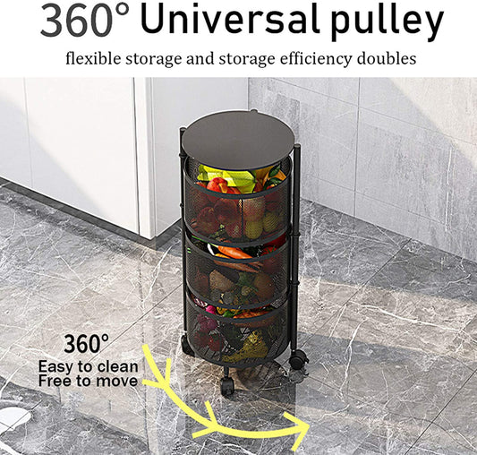 3 Tier - 360 Degree Rack for Storage