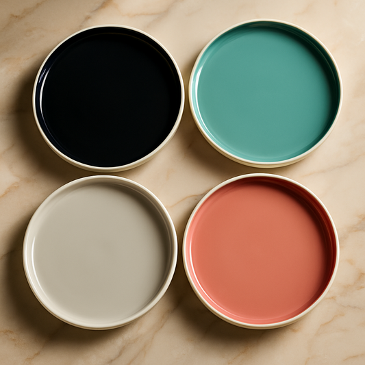 Glossy Round Ceramic Plate (8 inch)