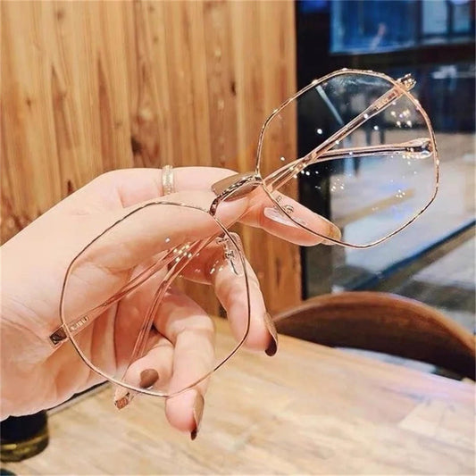 Unisex Metal Anti-blue Light Transparent Glasses