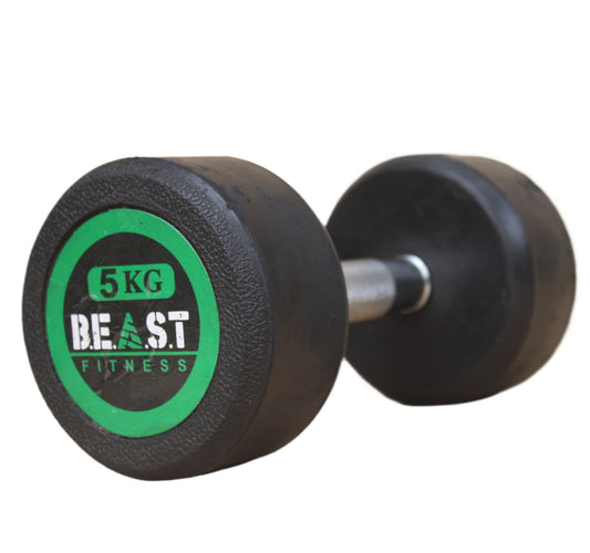 Beast Fitness Rubber Coated Exercise Dumbbell
