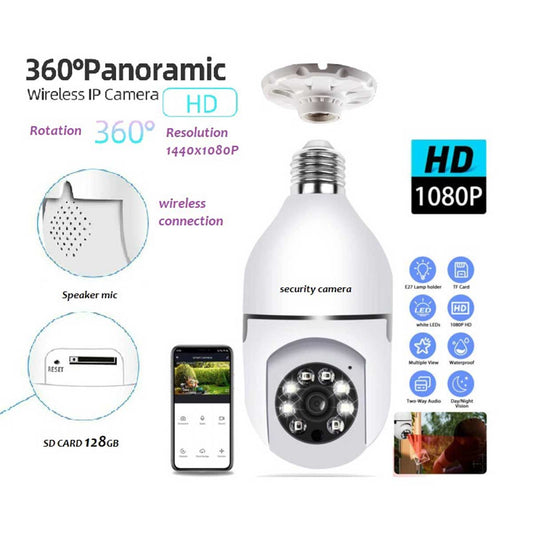 WIFI PTZ Bulb Camera – v380 pro Camera